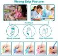 Set of 2 Writing Pencil Pen Gripper Holders for Children - Essential Aids for Kids' Learning and Writing Practice - Silicone Pen Correction Devices. 