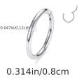 1 Pair Hypoallergenic Unisex Surgical Stainless Steel Small Cartilage Helix Hole Piercing Hoop Earrings Set for Men Women. 
