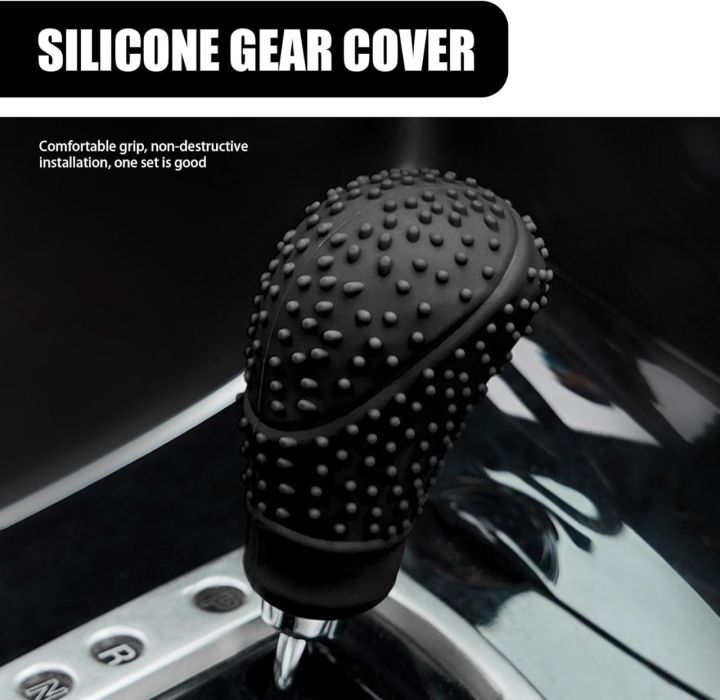 Car Shift Knob Silicone Cover Car Vehicle Round Soft Silicone Anti-slip Lever Gear Shift Knob Cover Fashion Color Shift Knob Boots
