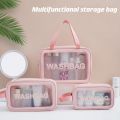 Pu Frosted Clear Makeup Box Waterproof Travel Toiletry Bag Large Capacity Portable Bath Storage Bag Children's Lunch Bag.