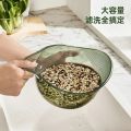Kitchen Multifunctional Acrylic Thickened Rice Drainage Basket Rice Fruit Basin Vegetable Washing Basket. 