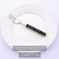 1Pc Green Imitation Bamboo Handle Knife Fork Spoon Dinnerware Cutlery Set  Kitchen Flatware 304 Stainless Steel Tableware Set. 