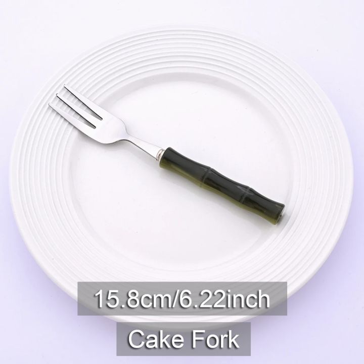 1Pc%20Green%20Imitation%20Bamboo%20Handle%20Knife%20Fork%20Spoon%20Dinnerware%20Cutlery%20Set%20%20Kitchen%20Flatware%20304%20Stainless%20Steel%20Tableware%20Set%20-%20Image%207