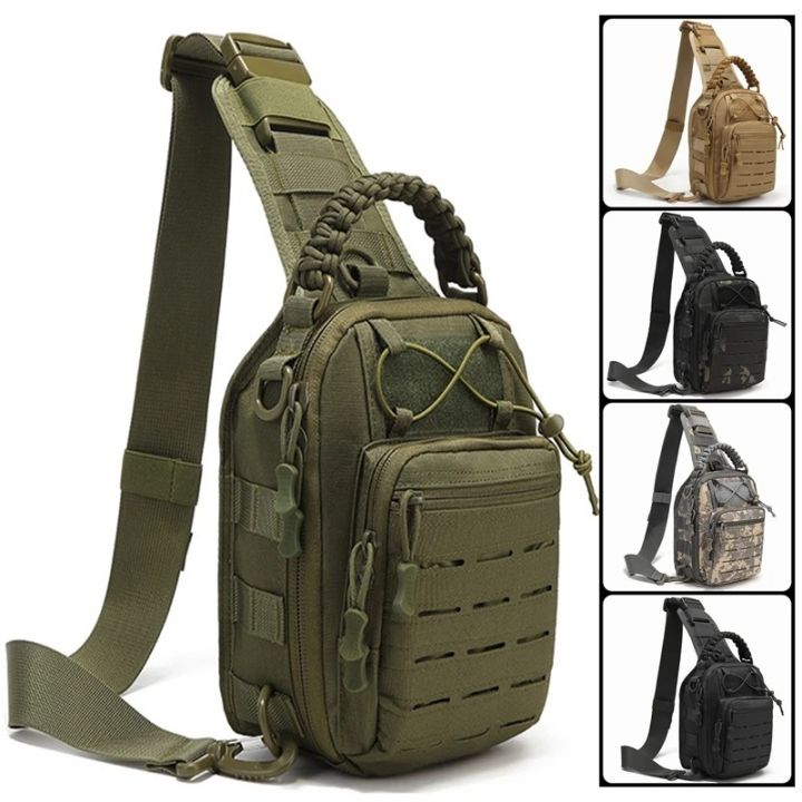 Tactical Chest Bag / Molle Crossbody Sling Pack – 600D Nylon, Military Style, Unbranded