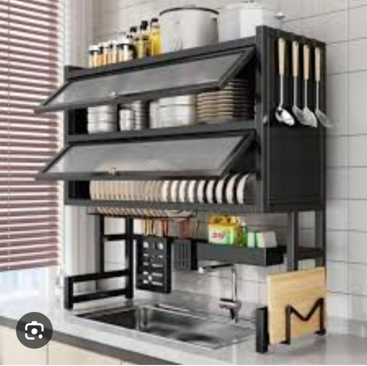 Double%20door%20dish%20rack%20-3%20tier%20over%20the%20sink%20dish%20drying%20rack%20with%20flip%20cover%20doors%20multifunctional%20countertop%20organizer%20adjustable%20metal%20kitchen%20rack%20with%20drainage%20cupboard%20storage%20(Double%20door%20dish%20rack)%20-%20Image%205