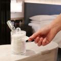1/2 Pcs Makeup Organizer Round Clear Acrylic Makeup Organizer Makeup Cotton Pad Swab Holder Cotton Pad Organizer Box Makeup Pads.