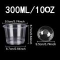 50PCS Disposable Plastic Cups With Lids Used For storing Ice Cream Dessert Jelly Plastic Cups Yogurt Pudding Fruit Containers.