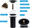 Basin vanity push waste 6 inch black color bathroom push complain. 