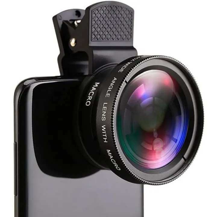 2 IN 1 Lens Universal Clip 37mm Mobile Phone Lens Professional 0.45X ...
