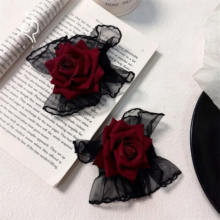 Lolita%20Short%20Hand%20Sleeve%20Gloves%20Lace%20Rose%20Flower%20Wrist%20Cuffs%20Ruffled%20Floral%20Elastic%20Bracelet%20Women%20Cosplay%20Clothing%20Wristband%20-%20Image%205