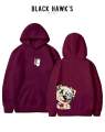 BLACK HAWK’S WEAR NEW TRENDY WINTER COLLECTION PREMIUM QUALITY FRONT BACK CUP AND BEAR PRINTED HOODIES FOR MENS ANS BOYS. 