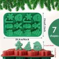 Silicone Christmas Chocolate Molds Snowflake Xmas Tree Gingerbread Man Candy Cookie Moulds DIY Baking Tool New Year Cake Decor. 