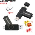 3 in 1 High Speed USB flash drive OTG Pen Drive 64GB Adapter Micro USB stick Red External Storage Give away type-c gift. 