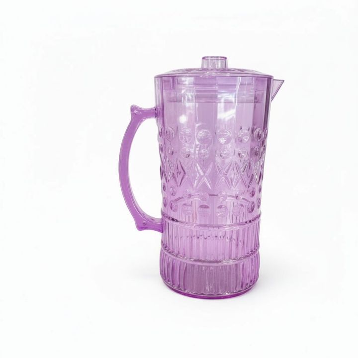 Godinger%20Flora%20Vintage-Inspired%202.3L%20Acrylic%20Pitcher%20%7C%20Premium%20Shatterproof%20Plastic%20Jug%20with%20Lid%20&%20Handle%20%7C%20Elegant%20Lavender%20Amethyst%20Drink%20Server%20for%20Home,%20Kitchen,%20Outdoors,%20&%20Parties%20-%20Image%206