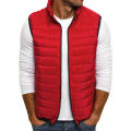 Aiwetin Men' Sleeveless Vest Jackets Winter Fashion Male Cotton-Padded Vest Coats Men Stand Collar Warm Waistcoats Clothing 5XL. 
