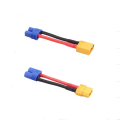 2Pcs XT60 Male Female to Deans Mini Tamiya XT30 EC3 MPX Tamiya Male Female Connector Adapter with 14awg 4cm wire for RC Battery. 
