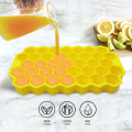 Silicone Honeycomb 37 Cavity Ice Cube Mold Tray | Reusable Freezer Tray for Ice Chocolate Jelly & Cake | Random Color | Pack of 1. 