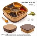 7 Section Masala Box, 700ml Masala Container For Kitchen, Multipurpose Masala&Rangoli box, Airtight Masala Storage Containr Spice Rack. 