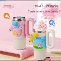 Stanley Style Kids Tumbler with Straw & Handle | Double Wall Stainless Steel Flask | Hot & Cold Vacuum Insulated Water Bottle | Cute Cartoon Metal Cup for School, Office & Travel | Leak Proof Thermal Mug, Thermos Tamblar
850ml, best for coffee and Tea. 