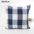 Plaid Sofa Cushion Cover 30X50/45X45CM Blue Red Coffee Orange Strip Home Hotel Office Couch Seat Decor Waist Throw Pillow Case. 