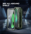 For iPhone 13 Pro Max Full Body Rugged Armor Shockproof Magnetic Case with Camera Cover and Built-in Screen Protector Kickstand. 