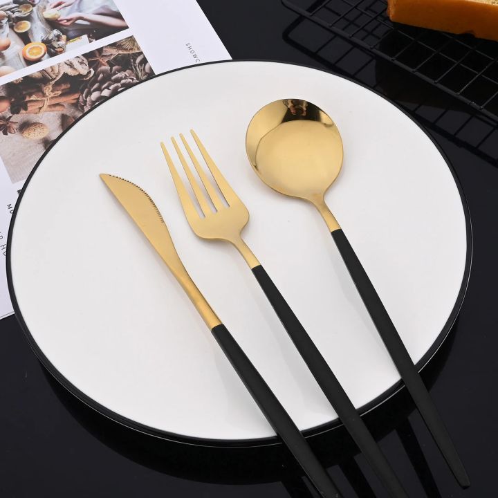 Black%20Gold%2020Pcs%20Dinnerware%20Set%20Stainless%20Steel%20Dinner%20Knife%20Fruit%20Fork%20Spoon%20Cutlery%20Set%20Kitchen%20Tableware%20Flatware%20Set%20-%20Image%204