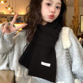 NEW 2025 Autumn And Winter  Korean Version Ing Style Solid Color Scarf Student Warm Knitted Versatile Couple Scarf. 