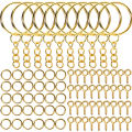 110Pcs Keychain Open Jump Rings Eye Pins Jewelry Making Accessories Kits for DIY Epoxy Resin Key Chain Key Ring Pendants. 