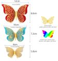 12 Pcs 3D Butterfly Wall Decor, 3 Sizes Double Layers Butterfly Wall Decals Stickers for Bedroom Wedding Party Decorations Baby Show Room Decors DIY Gift. 