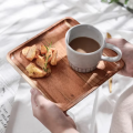 Natural Acacia Wood Tray Coffee Tray Rectangular Plate Fruit Snacks Food Storage Trays Dessert Candy Tray Gongfu Tea Tray. 