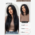 Synthetic Clip Hair Extension Piece Seven-piece Set Of Natural Long Straight Hair Multi-size Women's Hair Accessories. 