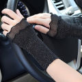 Women Hand Sleeve Wrist Cuffs Ruffled Floral Black Lace Elastic Bracelet Elegant Girls Wrist Gloves Thin and Breathable Decorate. 