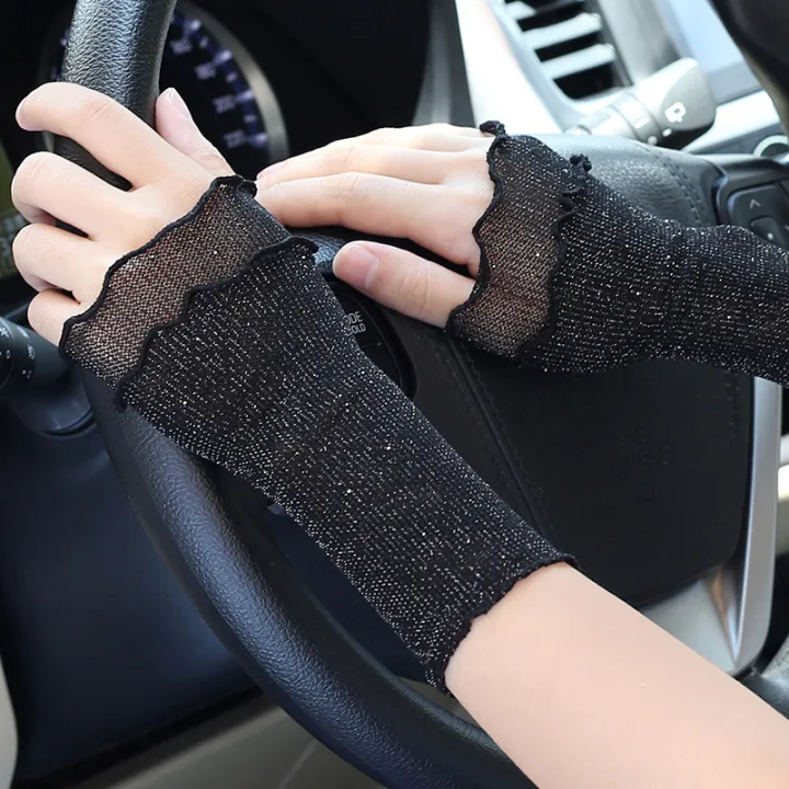 Women%20Hand%20Sleeve%20Wrist%20Cuffs%20Ruffled%20Floral%20Black%20Lace%20Elastic%20Bracelet%20Elegant%20Girls%20Wrist%20Gloves%20Thin%20and%20Breathable%20Decorate%20-%20Image%204
