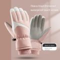 Ski Gloves Winter Warm Cycling Electric Car Windproof Cold Thickened Touch Screen Outdoor Sports Warm Gloves.