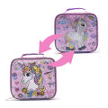 BLING BABIES Children's tote, lunch bag, double sided unicorn sequin design, pink and purple, suitable for carrying food. 
