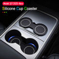 Cup Holder Insert for Tesla Model Y Juniper Model 3 2025 2026 Accessories Center Console Storage Box Mats Cup Coaster Pad Trim. 
