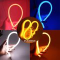 2PCS 30CM 45CM 60CM DRL Flowing Flexible LED White Turn Yellow Car Daytime Running Lights Turn Signal Angel Eyes Running LED 12V. 