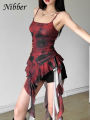 Nibber 2026 Summer Sisters Party Gradient Retro Ruffles Sweet Gentle  Hot Cool Cool Women'S Thin Mini Tassel Sling Dress. 