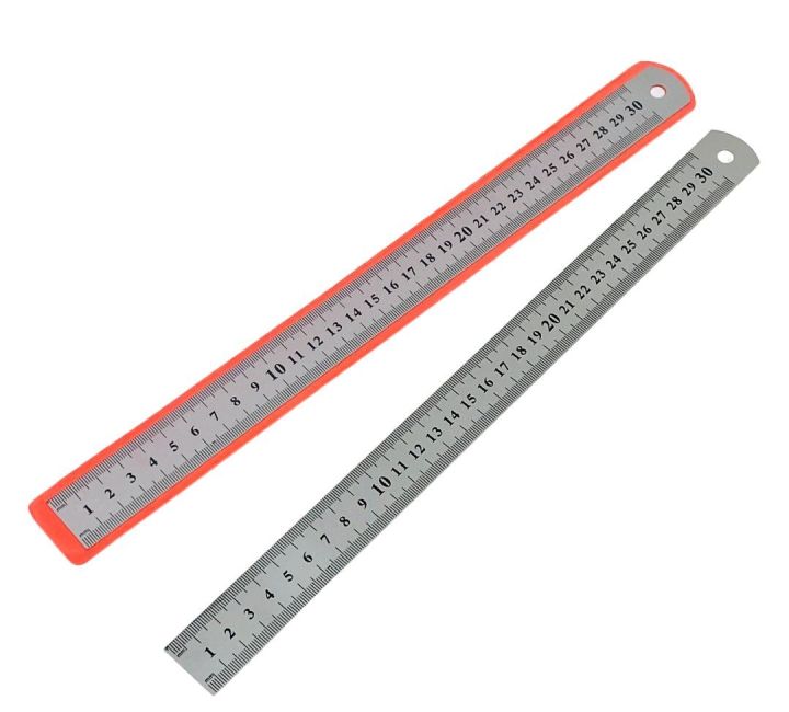 Stainless Steel Ruler Set (2 Pieces, 30cm) - Durable, Precise, and Versatile