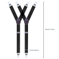 2Pcs/Set Men's Shirt Holders Stays Y-Shaped 3 Metal Clips Adjustable Elastic Leg Suspenders Straps Non-slip Sock Garter Clamps. 