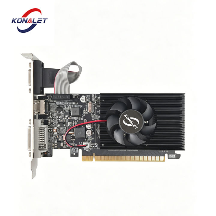 KONALET GT210 1GB Graphics Card HDMI VGA DVI Low Profile GPU for Desktop PC Office Video Dual Display