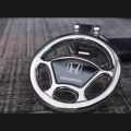 Car Steering Wheel Style Keychain With Honda Logo Metal Key Ring Gift Item For Men , Womens. 