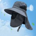 Summer Sun Hats UV Protection Outdoor Hunting Fishing Cap For Men Women Hiking Camping Visor Bucket Hat Neck Flap Fisherman Hat.