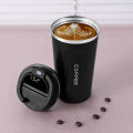 Insulated Coffee Cup for Car Stainless Steel Travel Mug Leak Proof Lid Portable Vacuum Keeps Drink Hot Cold for Hours Commuting.