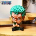 8-10cm Anime Figure One Piece Monkey D Luffy Roronoa Zoro Kawaii Toys Q-Version Figural Nendoroid Car Decoration PVC Model Gift. 