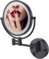 Mirror Magnifying Mirror LED and Non LED Both available 3X Zoom In Silver, Black, gold Full Adjustable Wall Mounted Makeup Mirror Two Side Double Magnifying Mirror 1 side Simple 2 side with 3X Magnification, 8 Inch Vanity Makeup Mirror for Bathroom  Zoom:. 