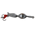 BRAVMACK 1PC Trolling Spinning Spiral Long Cast Spoons Fishing Lure Spinner   Screw Rotation Metal Jigbait Red Hear Sequins. 