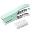 Solid Color Metal Handheld Stapler School Office Home Convenient Stapling Tool Helpful Portable Paper Binding Equipment Prop. 