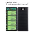 DIY 8*18650 Battery Power Bank Case 20000mAh Dual USB Type C Battery Holder Shell No Soldering Storage Box for Phone Charging. 