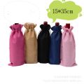 10pcs New Wine Bags Red Wine Bottle Covers Champagne Pouch Burlap Packaging Bag Wedding Party Decoration Wine Bags.